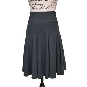 ANNA DALI PARIS A-Line Checkered Print Gray Skirt SIZE 42 (US 10)